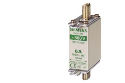 Siemens LV HRC fuse NH000 50A aM 500Vac