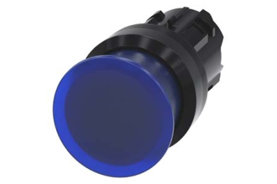 Siemens Illum. mushroom pushbutton, 30mm, blue