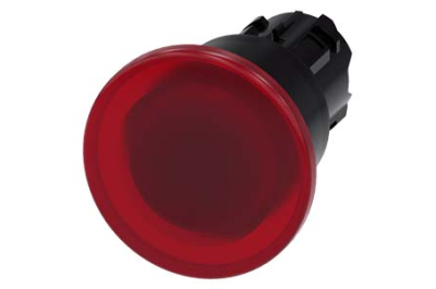 Siemens Illumin. mushroom pushbutton, 40mm, red