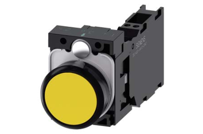 Siemens 3SU1100-0AB30-3FA0 electrical actuator Black, Yellow