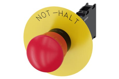 Siemens EMERG. STOP mushroom pushb., 40mm, red