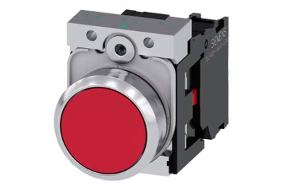 Siemens 3SU1150-0AB20-1CA0 electrical actuator Black, Red, Silver