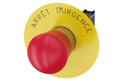 Siemens EMERG. STOP mushroom pushb., 40mm, red