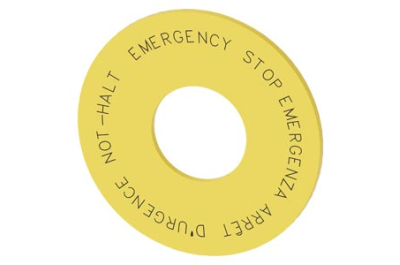 Siemens 3SU1900-0BN31-0NC0 printer label Yellow